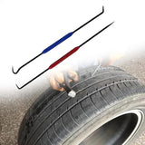 Maxbell 2x Car Oil Seal Hook Multi Use Seal Remover Tool for Vehicle Trucks Workshop Red Blue Black