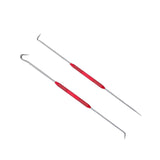 Maxbell 2x Car Oil Seal Hook Multi Use Seal Remover Tool for Vehicle Trucks Workshop Red Silver