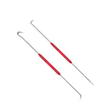 Maxbell 2x Car Oil Seal Hook Multi Use Seal Remover Tool for Vehicle Trucks Workshop Red Silver