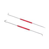 Maxbell 2x Car Oil Seal Hook Multi Use Seal Remover Tool for Vehicle Trucks Workshop Red Silver