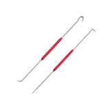 Maxbell 2x Car Oil Seal Hook Multi Use Seal Remover Tool for Vehicle Trucks Workshop Red Silver