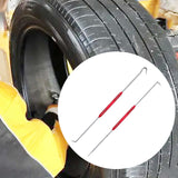 Maxbell 2x Car Oil Seal Hook Multi Use Seal Remover Tool for Vehicle Trucks Workshop Red Silver