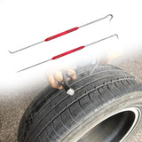 Maxbell 2x Car Oil Seal Hook Multi Use Seal Remover Tool for Vehicle Trucks Workshop Red Silver