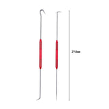 Maxbell 2x Car Oil Seal Hook Multi Use Seal Remover Tool for Vehicle Trucks Workshop Red Silver