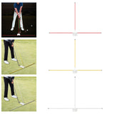 Maxbell Golf Alignment Sticks Golf Alignment Rods for Aiming Golf Training Equipment Red