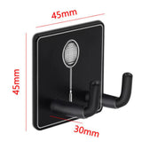 Maxbell 2 Pieces Badminton Racket Hook Metal Wall Mounted Racket Rack Hanging Hook