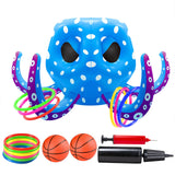 Maxbell Inflatable Pool Octopus Toys Summer Toys Rings Toss for Outdoor Indoor Party