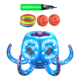 Maxbell Inflatable Pool Octopus Toys Summer Toys Rings Toss for Outdoor Indoor Party