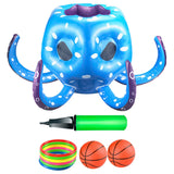 Maxbell Inflatable Pool Octopus Toys Summer Toys Rings Toss for Outdoor Indoor Party