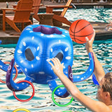 Maxbell Inflatable Pool Octopus Toys Summer Toys Rings Toss for Outdoor Indoor Party