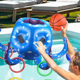 Maxbell Inflatable Pool Octopus Toys Summer Toys Rings Toss for Outdoor Indoor Party