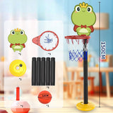 Maxbell Kids Basketball Hoop Indoor and Outdoor Multifunction Cartoon for Boys Girls frog