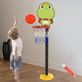 Maxbell Kids Basketball Hoop Indoor and Outdoor Multifunction Cartoon for Boys Girls frog