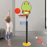 Maxbell Kids Basketball Hoop Indoor and Outdoor Multifunction Cartoon for Boys Girls frog