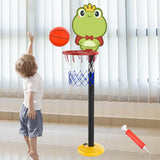 Maxbell Kids Basketball Hoop Indoor and Outdoor Multifunction Cartoon for Boys Girls frog