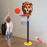 Maxbell Kids Basketball Hoop Indoor and Outdoor Multifunction Cartoon for Boys Girls lion