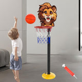 Maxbell Kids Basketball Hoop Indoor and Outdoor Multifunction Cartoon for Boys Girls lion