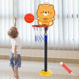 Maxbell Kids Basketball Hoop Indoor and Outdoor Multifunction Cartoon for Boys Girls bear