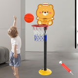 Maxbell Kids Basketball Hoop Indoor and Outdoor Multifunction Cartoon for Boys Girls bear