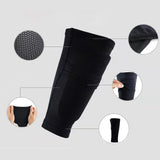 Maxbell Soccer Shin Guard Socks Warm Soccer Shine Pads for Running Kicking Ball Kids M