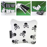 Maxbell Golf Club Cover Golf Putter Cap Protector Sleeve Wrap Golf Putter Head Cover White Square