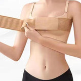 Breast Compression Band Breast Compression Support Wrap for Gym Jumping Rope Beige