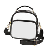 Maxbell 2xClear Sling Bag Daypack Storage Tote Cute Men Traveling Women Clear Backpack Black