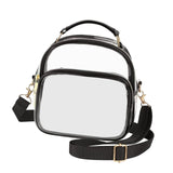 Maxbell 2xClear Sling Bag Daypack Storage Tote Cute Men Traveling Women Clear Backpack Black