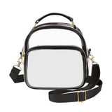 Maxbell 3xClear Sling Bag Daypack Storage Tote Cute Men Traveling Women Clear Backpack Black