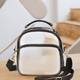 Maxbell 3xClear Sling Bag Daypack Storage Tote Cute Men Traveling Women Clear Backpack Black
