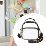Maxbell 2xClear Sling Bag Daypack Storage Tote Cute Men Traveling Women Clear Backpack Black