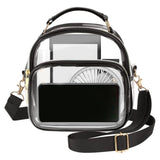 Maxbell 3xClear Sling Bag Daypack Storage Tote Cute Men Traveling Women Clear Backpack Black