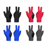 Maxbell Three Fingers Billiard Glove Non Slip Left Hand for Women Men Indoor Playing blue