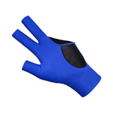 Maxbell Three Fingers Billiard Glove Non Slip Left Hand for Women Men Indoor Playing blue