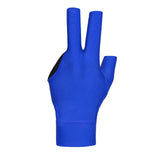 Maxbell Three Fingers Billiard Glove Non Slip Left Hand for Women Men Indoor Playing blue