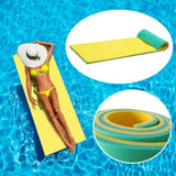 Maxbell Maxbell Water Float Mat 3 Layer Water Blanket Floats Mattress for Boating Lake River Yellow Green Blue