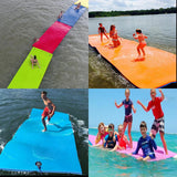 Maxbell Maxbell Water Float Mat 3 Layer Water Blanket Floats Mattress for Boating Lake River Yellow Green Blue