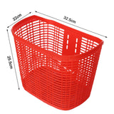 Maxbell Maxbell Plastic Bike Basket Large Capacity Bicycle Basket Travel Easy Install Picnic Red