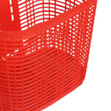 Maxbell Maxbell Plastic Bike Basket Large Capacity Bicycle Basket Travel Easy Install Picnic Red