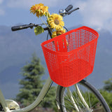 Maxbell Maxbell Plastic Bike Basket Large Capacity Bicycle Basket Travel Easy Install Picnic Red