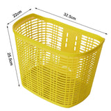 Maxbell Maxbell Plastic Bike Basket Large Capacity Bicycle Basket Travel Easy Install Picnic Yellow