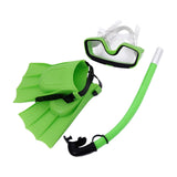 Maxbell Maxbell Snorkel Set Swim Goggles Adjustable Breathing Tube for Summer Diving Outdoor Green EU Size 30to35