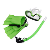 Maxbell Maxbell Snorkel Set Swim Goggles Adjustable Breathing Tube for Summer Diving Outdoor Green EU Size 30to35