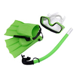 Maxbell Maxbell Snorkel Set Swim Goggles Adjustable Breathing Tube for Summer Diving Outdoor Green EU Size 30to35