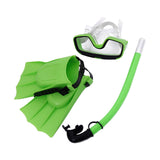 Maxbell Maxbell Snorkel Set Swim Goggles Adjustable Breathing Tube for Summer Diving Outdoor Green EU Size 35to39