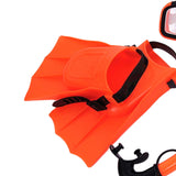 Maxbell Snorkel Set Swim Goggles Adjustable Breathing Tube for Summer Diving Outdoor Orange EUSize 35to39