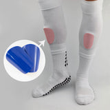 Maxbell Pair Soccer Shin Guards Support Calf Protective Board for Men Children Women Blue