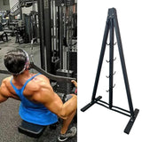 Maxbell Pull Down Bar Storage Rack Iron Triangle Stand Accessory for Indoor Exercise