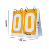 Maxbell Maxbell Sports Scoreboard 2 digits Tabletop Score Flipper for Basketball Tennis Ball Yellow