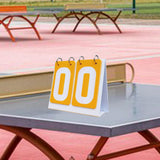 Maxbell Maxbell Sports Scoreboard 2 digits Tabletop Score Flipper for Basketball Tennis Ball Yellow